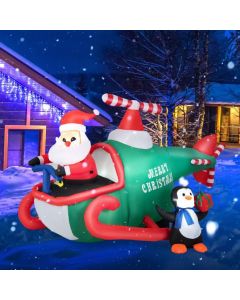 Inflatable Christmas Santa Claus with LED Lights for Indoor Outdoor