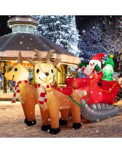 Inflatable Christmas Santa Claus with LED Lights and Blower