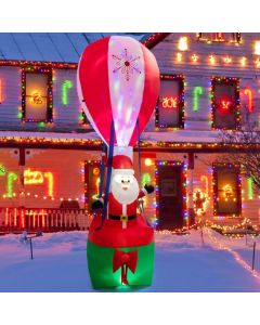360 cm Inflatable Christmas Decoration Hot Air Balloon and Santa Claus