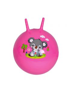 Extra Large and Thicker 55cm Inflatable Space Hopper Cute Animal Printed Bounce Balls - Pink