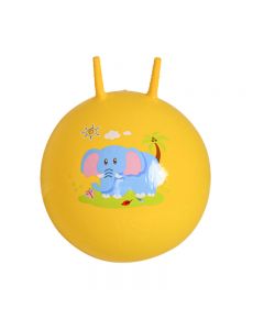 Extra Large and Thicker 55cm Inflatable Space Hopper Cute Animal Printed Bounce Balls - Yellow