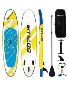 Inflatable Stand Up Paddle Board with Removable Fin Yellow-Blue