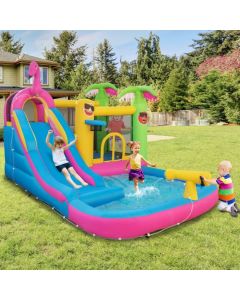 Inflatable Water Slide Bouncy House with 680W Air Blower
