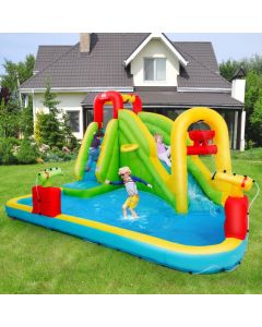 Inflatable Waterslide with Blower and Carrying Bag for Outdoor Summer Fun
