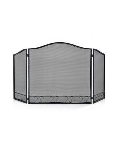3 Panel Iron Folding Fireplace Screen Fence with Flexible Hinges