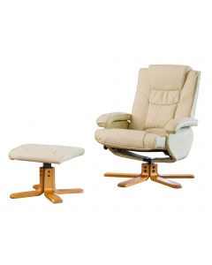 Swivel Recliner Chair Cream