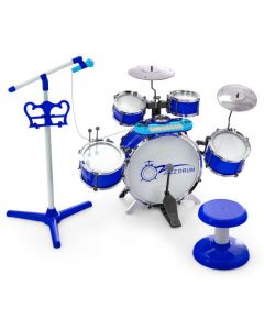 Kids Drum Kit with 8-Keys Keyboard Microphone and 2 Drumsticks