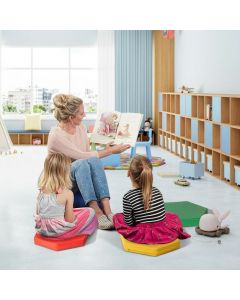 6 Pieces Kids Foam Seat Floor Cushions with Handle