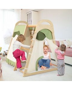 6-in-1 Kids Indoor Playground with Slide for Toddlers over 1 Year Old