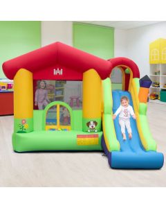 Kids Inflatable Bounce House with Long Slide and 680W Blower