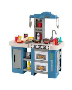 Kids Kitchen Playset with 67 Pieces Accessories and Realistic Lights