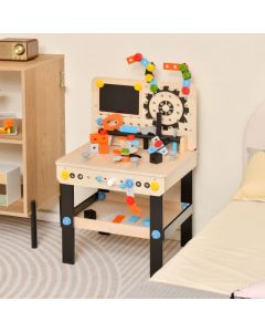 Kids Pretend Play Workbench with Tools Set and Realistic Accessories