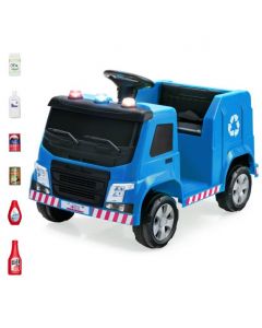 12V Kids Ride-on Garbage Truck with Warning Lights