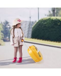 Kids Rolling Luggage with 2 Flashing Wheels and 2-Level Telescoping Handle