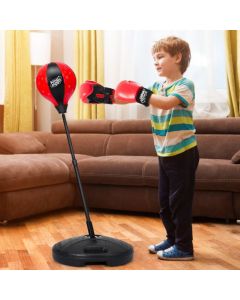Kids Standing Punching Bag with Stand and Gloves