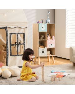 3-Drawer Kids Toy Storage Organizer with 4 Open Compartments