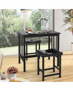 3PCS Kitchen Bar Set for Indoor Dining with 1 dining table and 2 chairs
