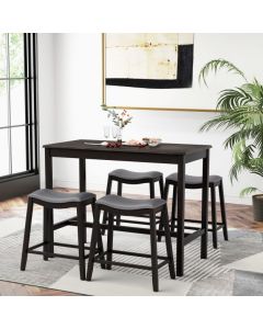 Kitchen Counter Height Table with 4 Stools for Small Spaces