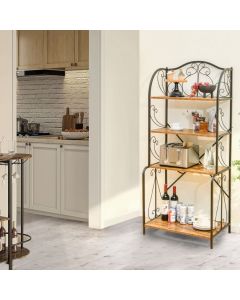 4-Tier Industrial Kitchen Frreestanding Baker Rack