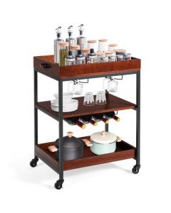 3-Tier Industrial Kitchen Island Cart