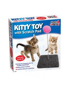 Kitty Toy with Scratch Pad and Toy Ball