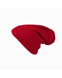 Unisex Warm Oversize Beanie Skull Cap Winter Slouchy Knitted Baggy Hat - Red