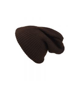 Unisex Warm Oversize Beanie Skull Cap Winter Slouchy Knitted Baggy Hat - Coffee