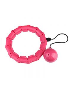 24 Knots Weighted Hula Hoop Adult Smart Hoola for Waist Fitness - Pink