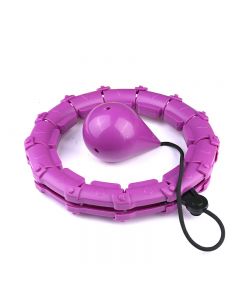24 Knots Weighted Hula Hoop Adult Smart Hoola for Waist Fitness - Purple