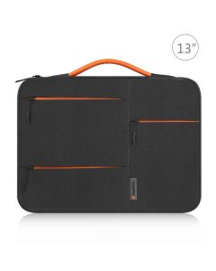 13 inch 360 Degree Protective Laptop Polyester Bag Compatible with 13 Inch Laptop - Black