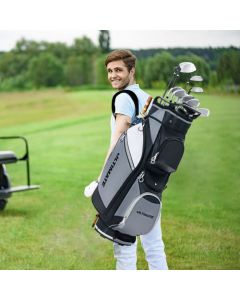 14-Way Lightweight Portable Golf Cart Bag with Cooler Bag