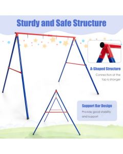 Large Metal Swing Stand with Heavy Duty A-Frame
