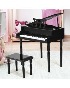 30-Key Classical Learn-to-Play Musical Instrument Toy with Music Stand and Solid Wood Legs