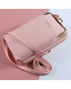 Womens Small Crossbody Bag Cellphone Purse Wallet Card Clutch Travel Pocket - Pink