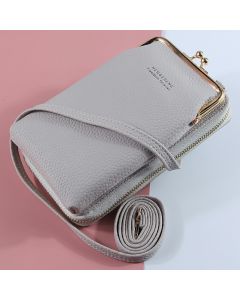 Womens Small Crossbody Bag Cellphone Purse Wallet Card Clutch Travel Pocket - Grey