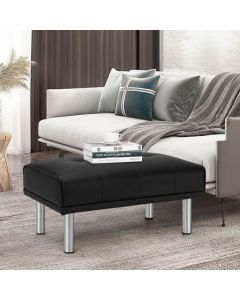 Leather Tufted Upholstered Ottoman Bench for Living Room Entryway