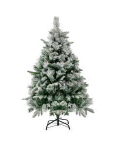 Artificial Christmas Tree with LED Lights 8 Lighting Modes and Foldable Metal Stand