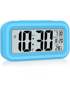 5.3 Inch Smart Simple Silent LED Digital Alarm Clock Date Tempreture Display - Blue