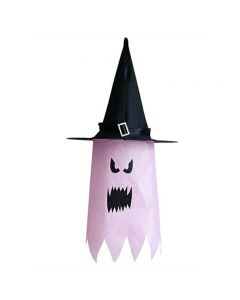 LED Light Ghost Windsock Halloween Decor Garden Decor Props Party Home Hanging - Pink