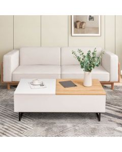 Lift Up ConvertibleTop Coffee Table with Hidden Storage Compartment
