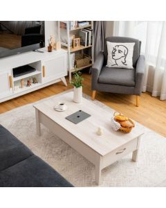 Lift Up Top Coffee Table with Hidden Storage Compartment