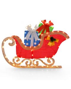 Lighted Christmas Sleigh Decoration with 94 Pre-lit Warm Bright LED Lights