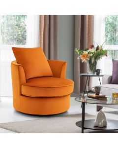 Upholstered Lounge Velvet Accent Chair with Backrest Cushion