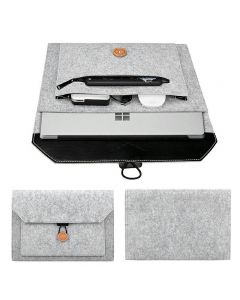 15.4 Inch MacBook Pro/iPad Sleeve Felt Laptop Protective Case - Grey