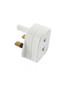 2 Pin To 3 Pin 1A Fused Adaptor Plug for Shaver Toothbrush Adapter Plug Electric Epilators Converter