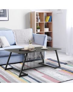 Modern Faux Marble Coffee Table with with Adjustable Feet
