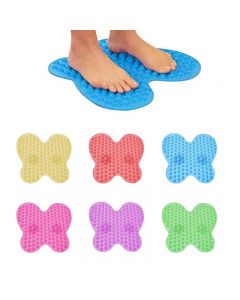 36.5cm Massage Reflexology Mat Washable Foot Pain Relief Mat Butterfly Shape - Random Colour