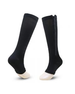 Zipper Compression Socks Open Compression Stockings for Men and Women - XXL