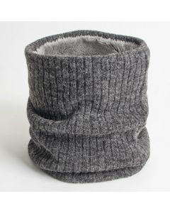 Snood Neck Warmer Scarf Men Winter Thick Fleece Thermal Windproof Balaclava Mask - Grey