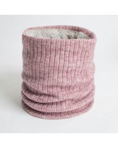 Snood Neck Warmer Scarf Men Winter Thick Fleece Thermal Windproof Balaclava Mask - Pink
